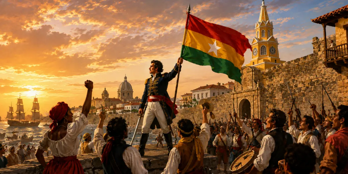 Vista de Cartagena de Indias al atardecer, destino ideal para un puente festivo
